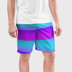 Шорты спортивные мужские Неоновый прилив, цвет: 3D-принт — фото 2