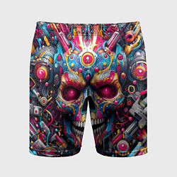 Мужские спортивные шорты Art cyber skull - ai art fantasy