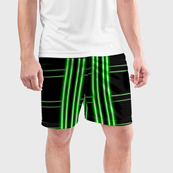 Шорты спортивные мужские Neon green, цвет: 3D-принт — фото 2