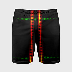 Мужские спортивные шорты Neon black green circles