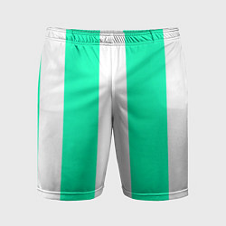 Мужские спортивные шорты Color turquoise white line