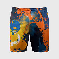 Шорты спортивные мужские Краска на стене, цвет: 3D-принт