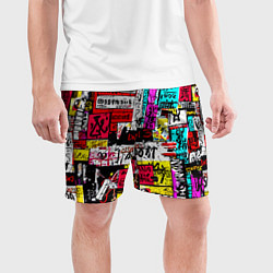 Шорты спортивные мужские Граффити стрит арт, цвет: 3D-принт — фото 2