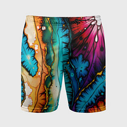Шорты спортивные мужские Разноцветный узор, цвет: 3D-принт
