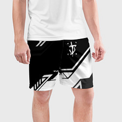 Шорты спортивные мужские Doom geometry black, цвет: 3D-принт — фото 2