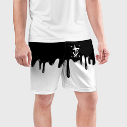 Шорты спортивные мужские Doom logo жидкие краски, цвет: 3D-принт — фото 2