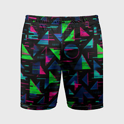 Шорты спортивные мужские Геометрия глитч, цвет: 3D-принт