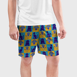Шорты спортивные мужские Символы Египта, цвет: 3D-принт — фото 2