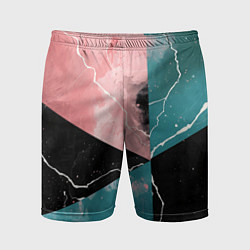 Шорты спортивные мужские Абстракция звёдного неба и молнии, цвет: 3D-принт
