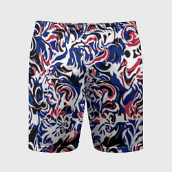 Мужские спортивные шорты Абстрактный паттерн бело-сине-красный