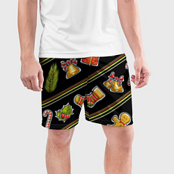 Шорты спортивные мужские Рождественский дух, цвет: 3D-принт — фото 2
