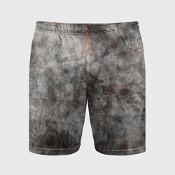 Шорты спортивные мужские Абстракция - gray stone, цвет: 3D-принт