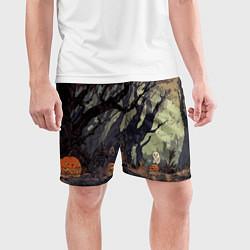 Шорты спортивные мужские Призрачный лес, цвет: 3D-принт — фото 2