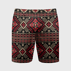 Мужские спортивные шорты Этнический славянский орнамент