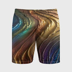 Шорты спортивные мужские Сморщенные складочки жидкости, цвет: 3D-принт