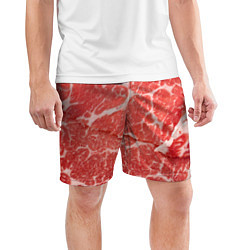 Шорты спортивные мужские Кусок мяса, цвет: 3D-принт — фото 2