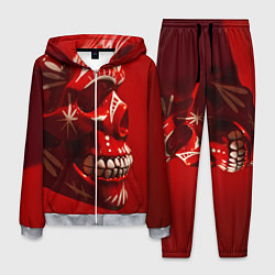 Костюм мужской Красный череп, цвет: 3D-меланж