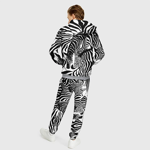Мужской костюм Полосатая зебра / 3D-Меланж – фото 4