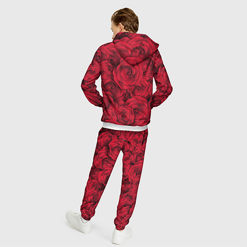 Мужской костюм Красные розы / 3D-Белый – фото 4