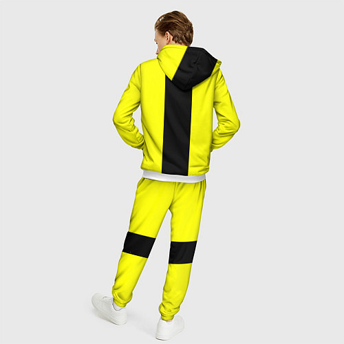 Мужской костюм BVB FC: Yellow line / 3D-Белый – фото 4