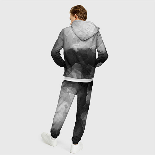 Мужской костюм Polygon gray / 3D-Белый – фото 4