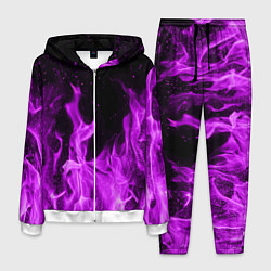 Костюм мужской Фиолетовый огонь, цвет: 3D-белый