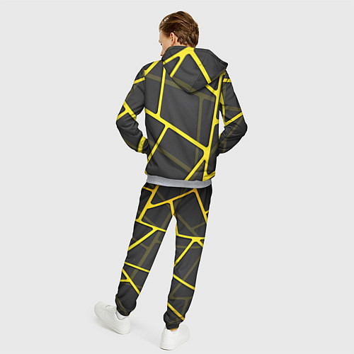 Мужской костюм Желтая сетка / 3D-Меланж – фото 4