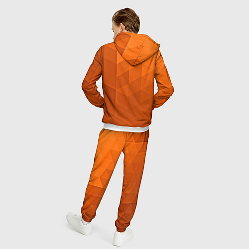 Мужской костюм Orange abstraction / 3D-Белый – фото 4