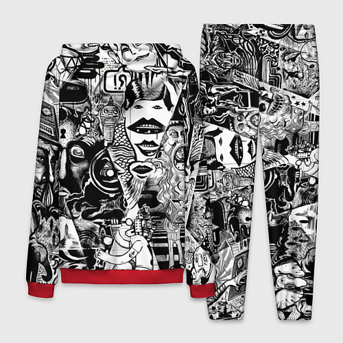 Мужской костюм Стикербомбинг / 3D-Красный – фото 2