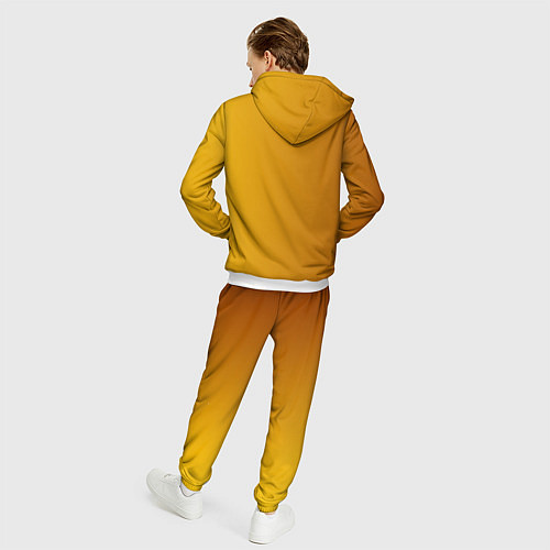 Мужской костюм Chevrolet желтый градиент / 3D-Белый – фото 4