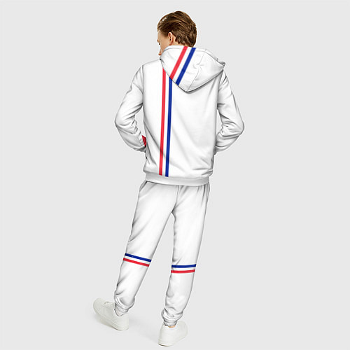 Мужской костюм Франция: лента с гербом / 3D-Белый – фото 4