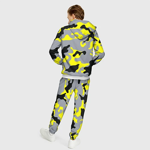 Мужской костюм Yellow & Grey Camouflage / 3D-Белый – фото 4