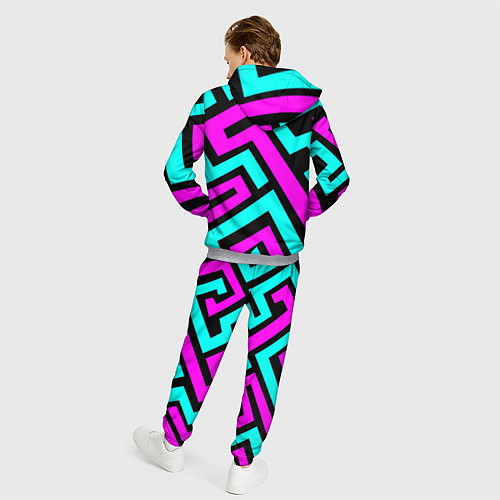 Мужской костюм Maze: Violet & Turquoise / 3D-Меланж – фото 4