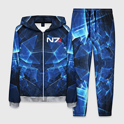 Костюм мужской Mass Effect: Blue Armor N7, цвет: 3D-меланж