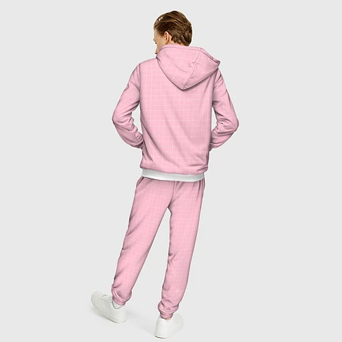 Мужской костюм BTS: Pink Grid / 3D-Белый – фото 4