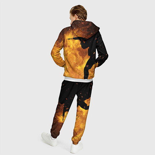 Мужской костюм CS:GO Dark Fire / 3D-Белый – фото 4