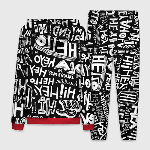 Мужской костюм Hello Pattern / 3D-Красный – фото 2