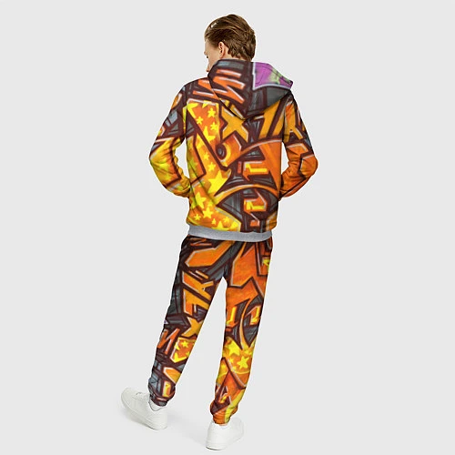 Мужской костюм Orange Graffiti / 3D-Меланж – фото 4
