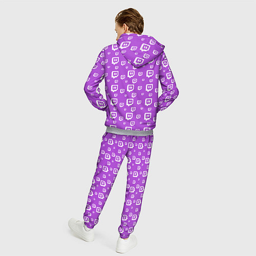 Мужской костюм Twitch: Violet Pattern / 3D-Меланж – фото 4