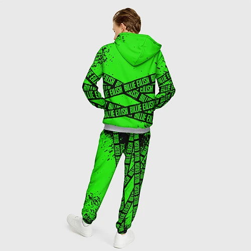 Мужской костюм BILLIE EILISH: Green & Black Tape / 3D-Меланж – фото 4