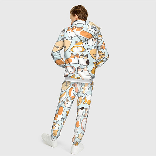 Мужской костюм Корги / 3D-Белый – фото 4