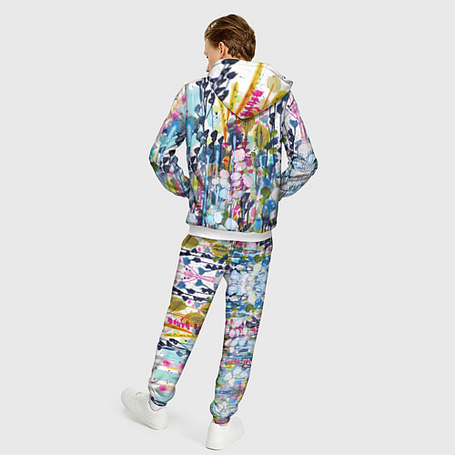 Мужской костюм Watercolor Flowers / 3D-Белый – фото 4