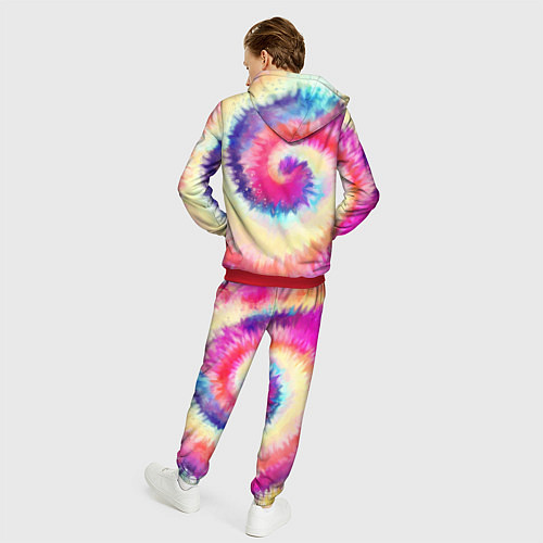 Мужской костюм Tie Dye vortex / 3D-Красный – фото 4