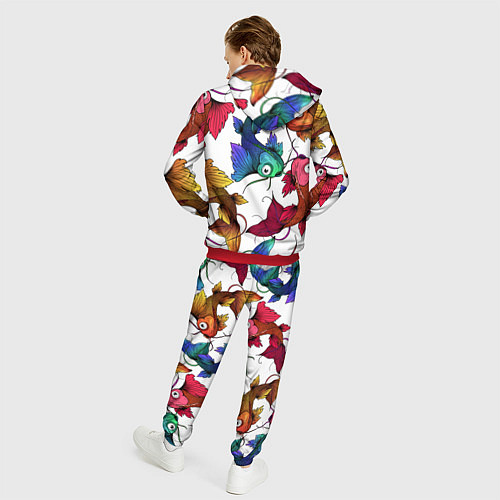 Мужской костюм Рыбки кои / 3D-Красный – фото 4
