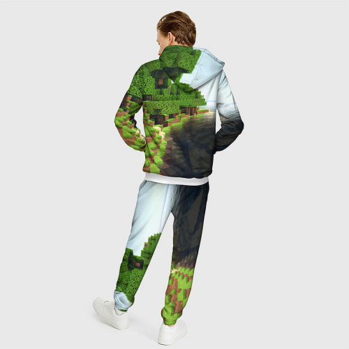 Мужской костюм Minecraft / 3D-Белый – фото 4