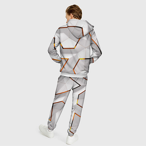 Мужской костюм 3D абстракция Iron / 3D-Белый – фото 4
