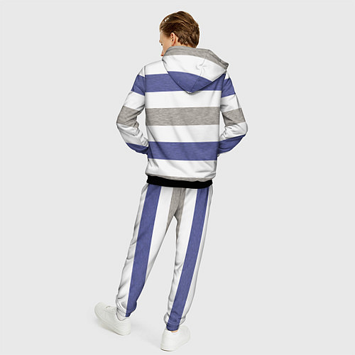 Мужской костюм Полоски / 3D-Черный – фото 4