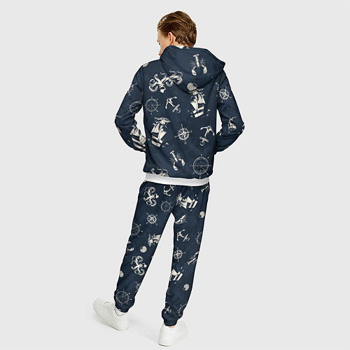 Мужской костюм Nautical art / 3D-Белый – фото 4