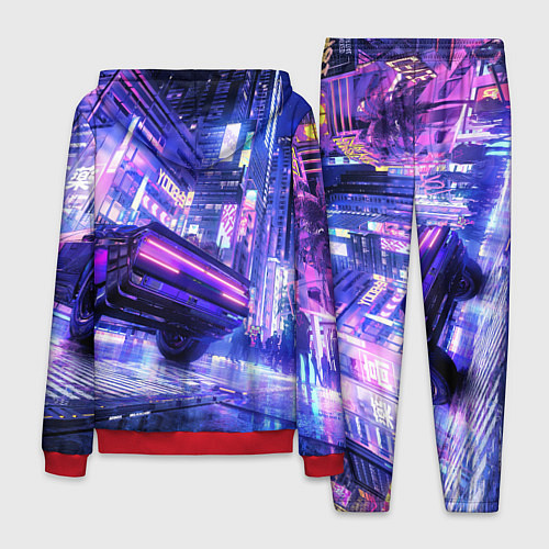 Мужской костюм Cyberpunk city / 3D-Красный – фото 2