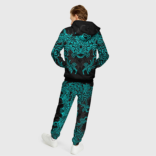 Мужской костюм Узоры магия / 3D-Черный – фото 4